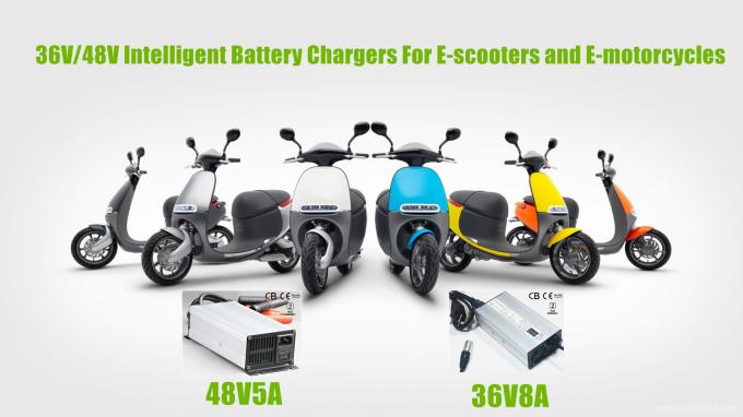 Smart 8 Ampere 36 Volt-Ladegerät intelligent für elektrischen Roller und Motorräder